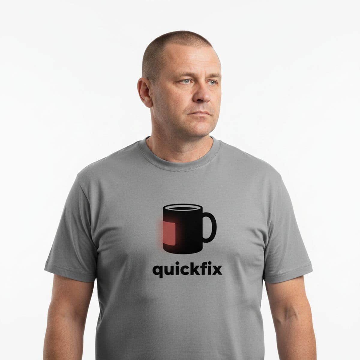 Recycling Bin with Catalog Envelopes printed on a t-shirt, worn