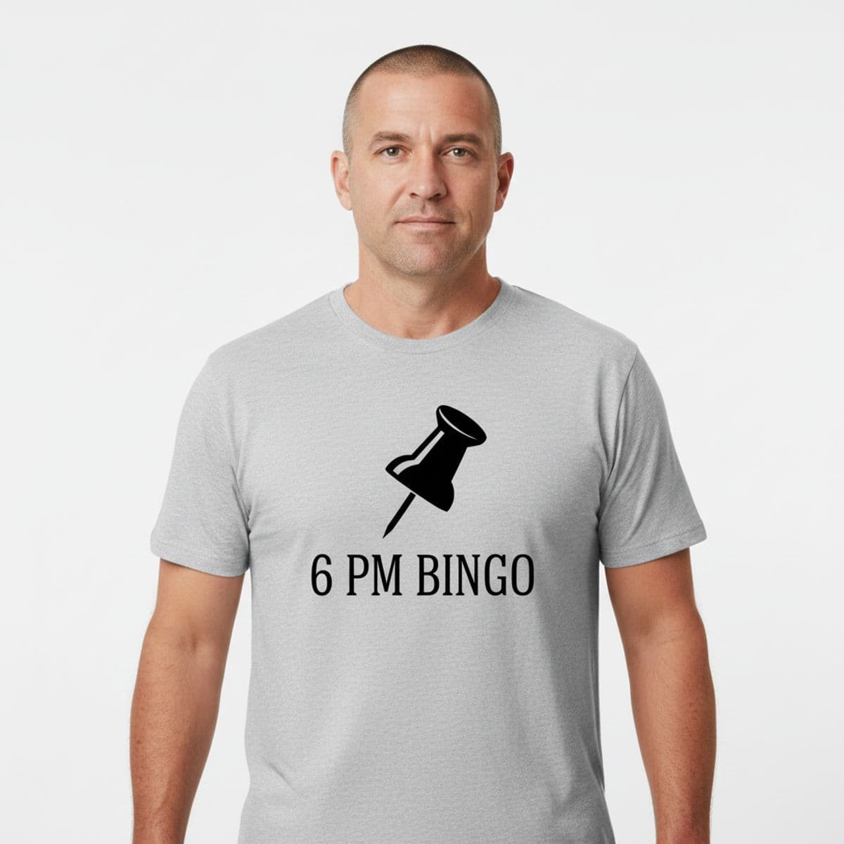 The Elderly Man Observing a Debate printed on a t-shirt, worn