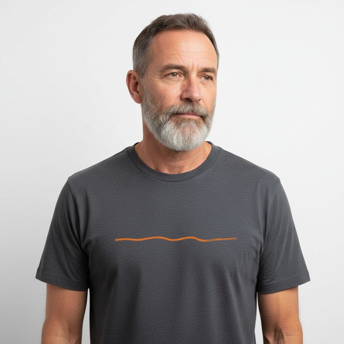 The Photographer Pushing the Frame printed on a t-shirt, worn