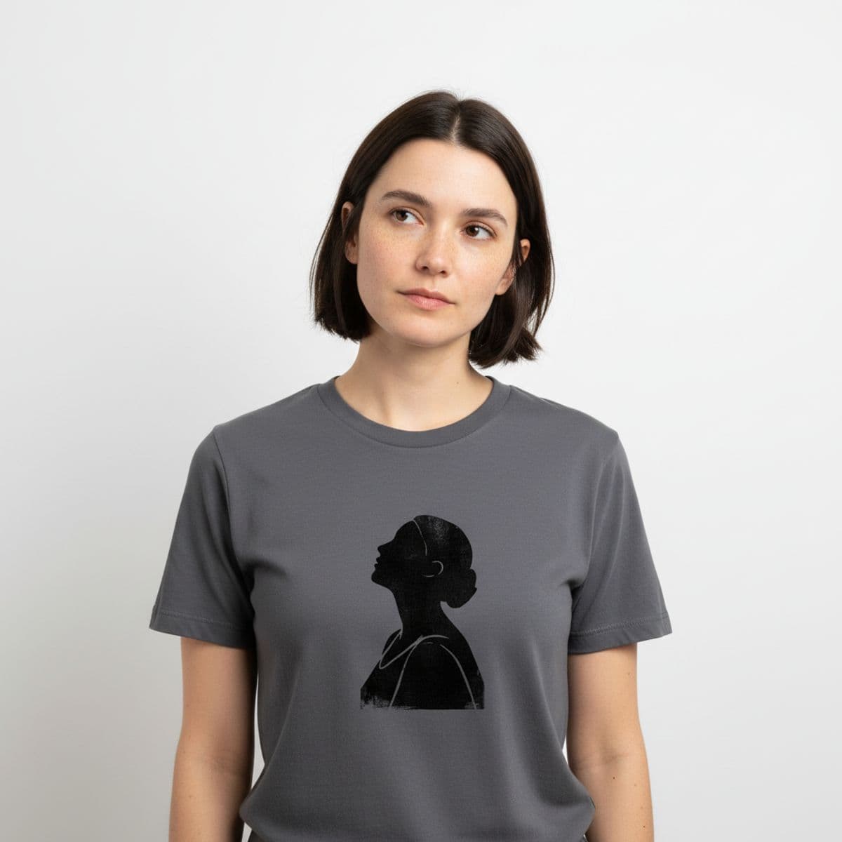 Untitled (Municipal Building Exit) printed on a t-shirt, worn